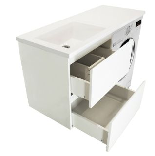 Подвесная тумба с раковиной Эстет Dallas Luxe ФР-00009685 Л 150см два ящика белый